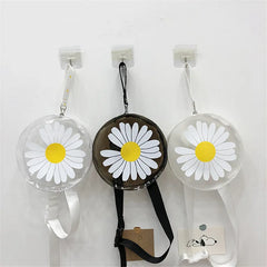 Girls Summer Print Daisy Transparent Bags Female Jelly PVC Style Large