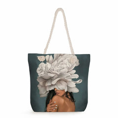Feathers Abstract Print Tote Bag for Women - High Capacity Handbag