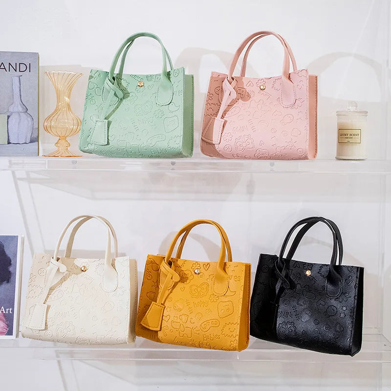Embossed Girls Handbag 2022 Fresh and Sweet Messenger Bag