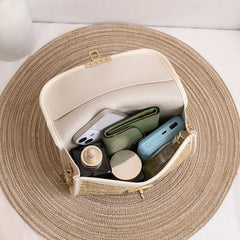 Women's Woven Straw Messenger Bag Small Square Bag