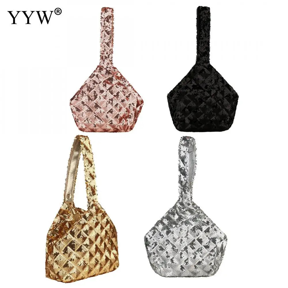 Glitter Sequins Mini Evening Clutch Party Bag Womens Small Pouch