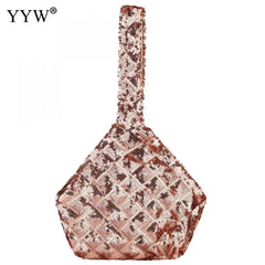 Glitter Sequins Mini Evening Clutch Party Bag Womens Small Pouch