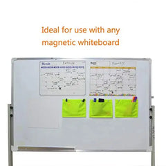 Magnetic Handy Storage Pouches 3 Pcs for Whiteboard Classroom Office