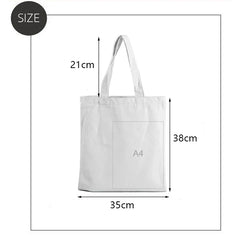 Alphabet Shoulder Bag Floral Letter Pattern Canvas Storage Bag