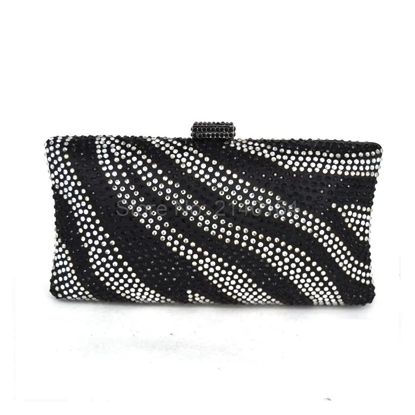 Diamond Purple Clutches Women Clutch Bag Crystal Evening Bags With Chain