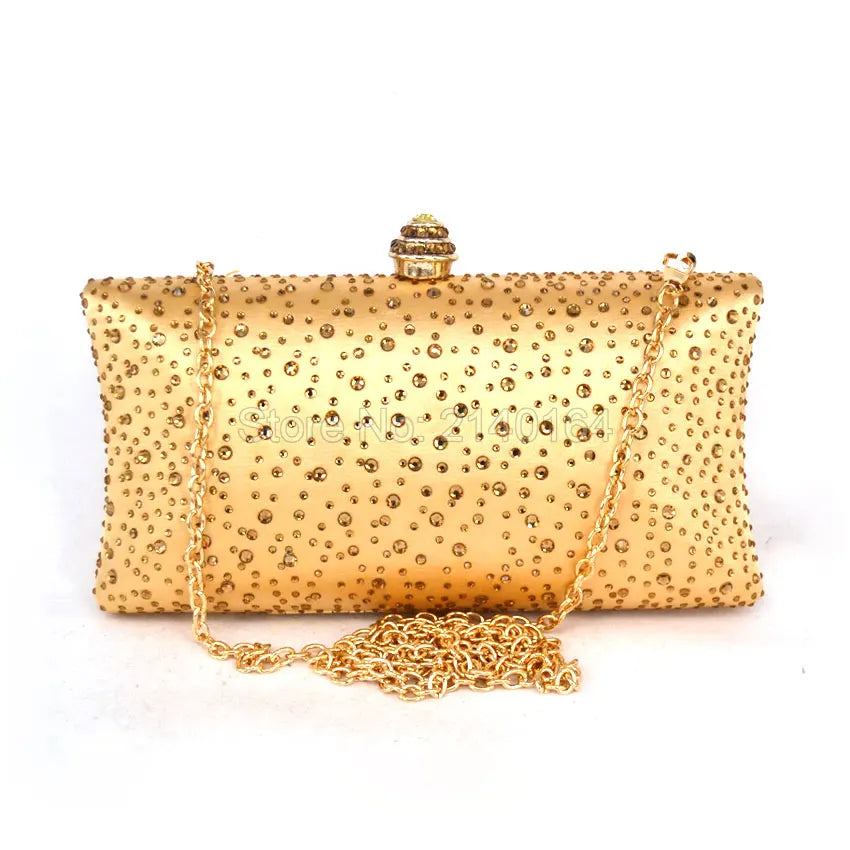 Diamond Purple Clutches Women Clutch Bag Crystal Evening Bags With Chain