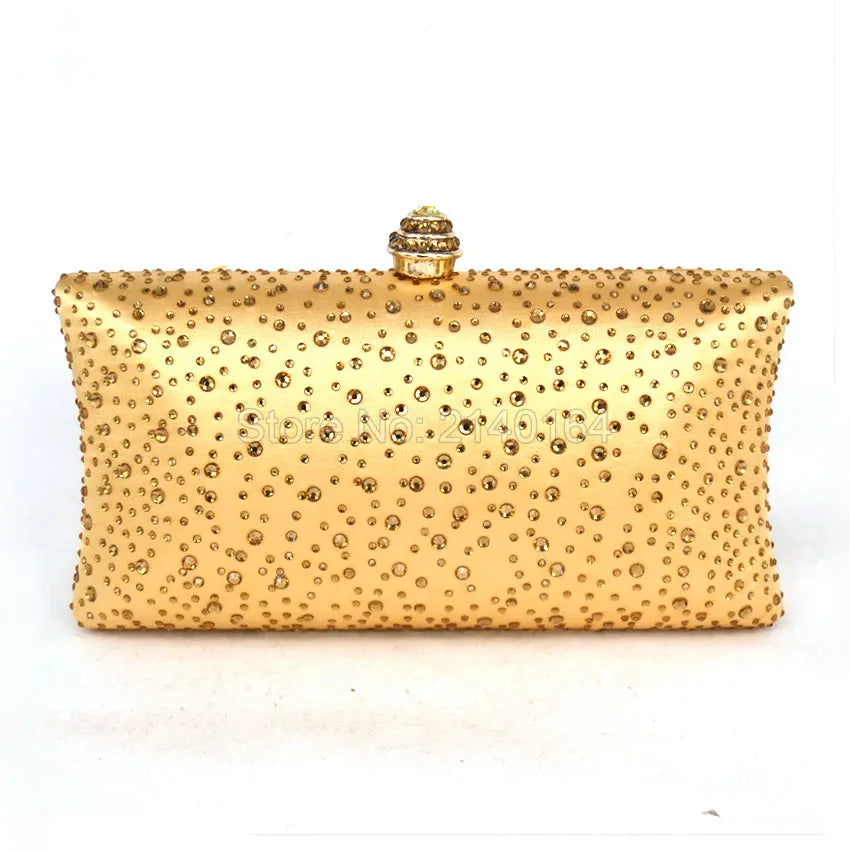 Diamond Purple Clutches Women Clutch Bag Crystal Evening Bags With Chain