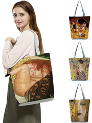 Oil Painting Printed Tote Bags Large Women's Handbag