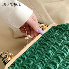 Thick Chain Women Crossbody Bag Plaid Clutch Bag
