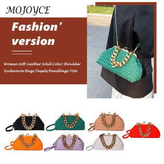 Thick Chain Women Crossbody Bag Plaid Clutch Bag
