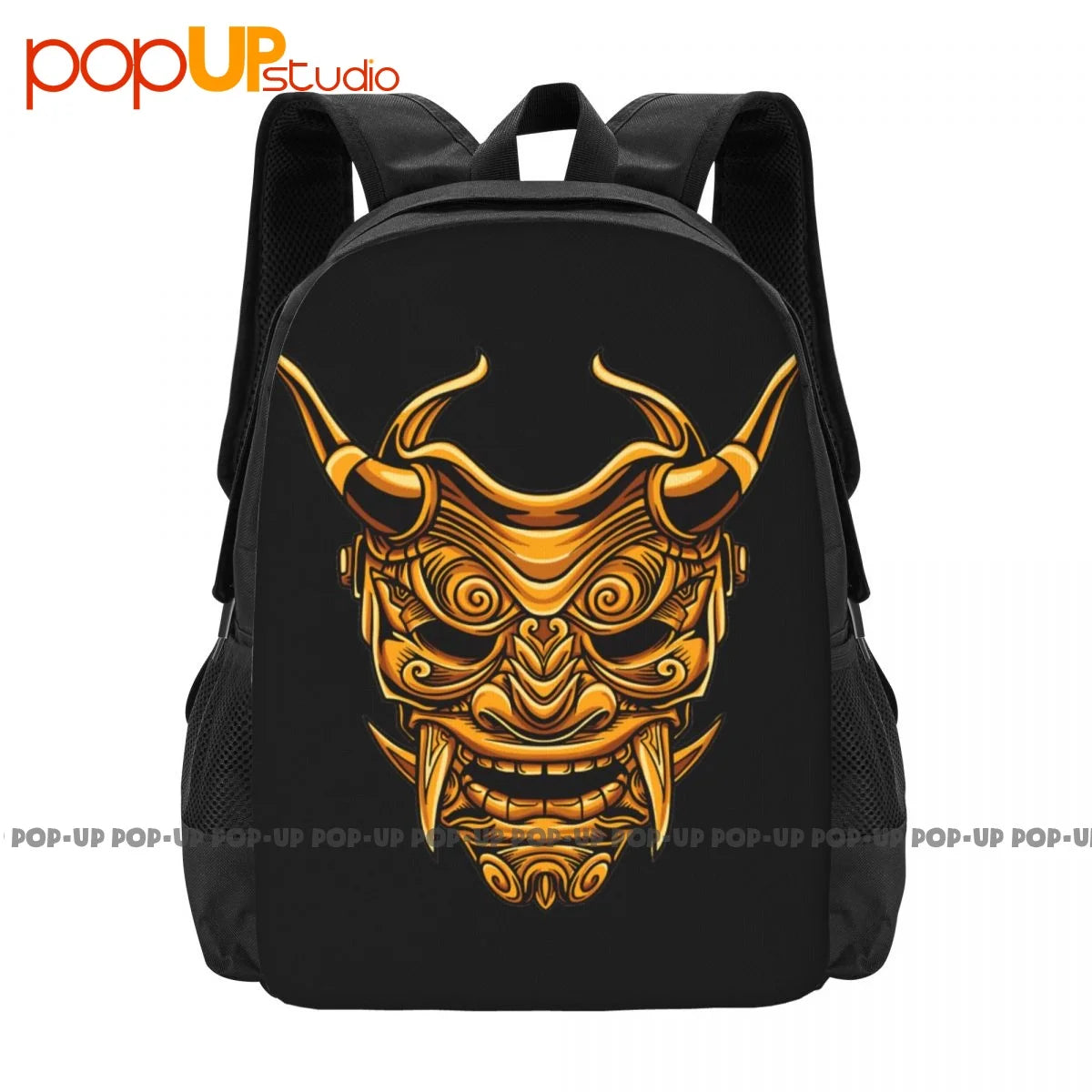 Golden Devil Samurai Maskyakuza Ronin Backpack Gym Tote Bag