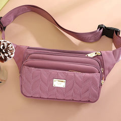 Golden Fanny Packs Women Waterproof Nylon Waist Pack Hip Bum Belt Bags