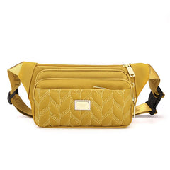Golden Fanny Packs Women Waterproof Nylon Waist Pack Hip Bum Belt Bags