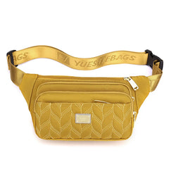 Golden Fanny Packs Women Waterproof Nylon Waist Pack Hip Bum Belt Bags
