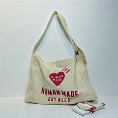 2022ss HUMAN Bear Canvas Crossbody Bag Couple