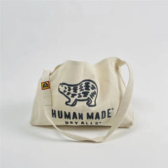 2022ss HUMAN Bear Canvas Crossbody Bag Couple