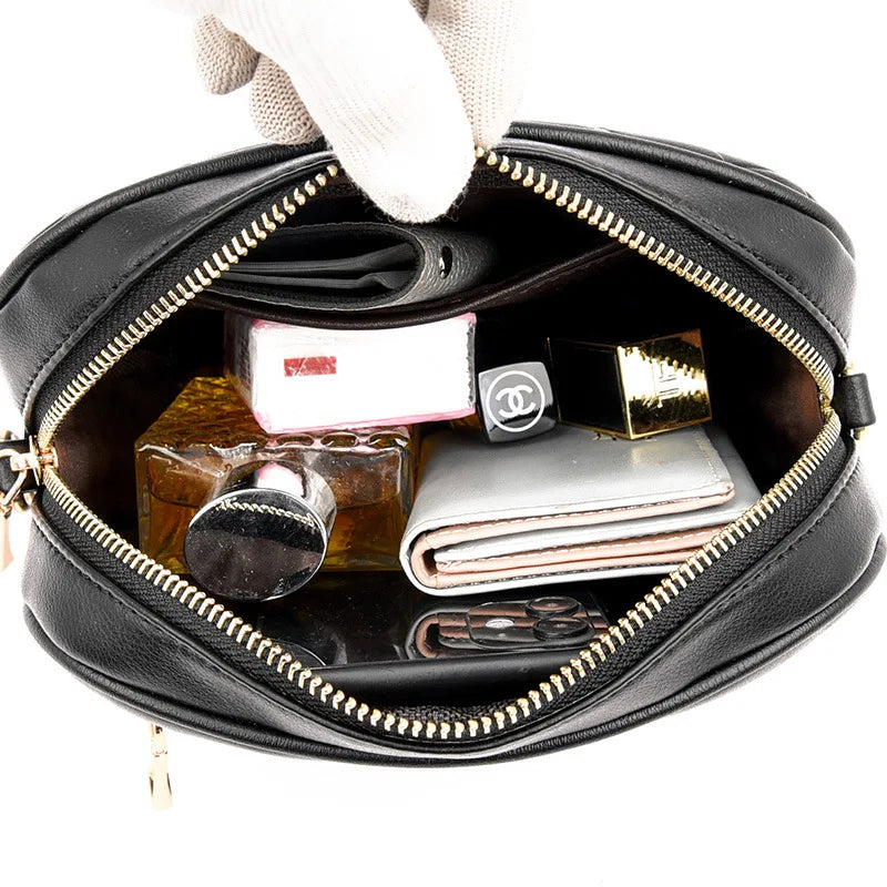 Lattice Crossbody Shoulder Bag Leather Handbags For Women
