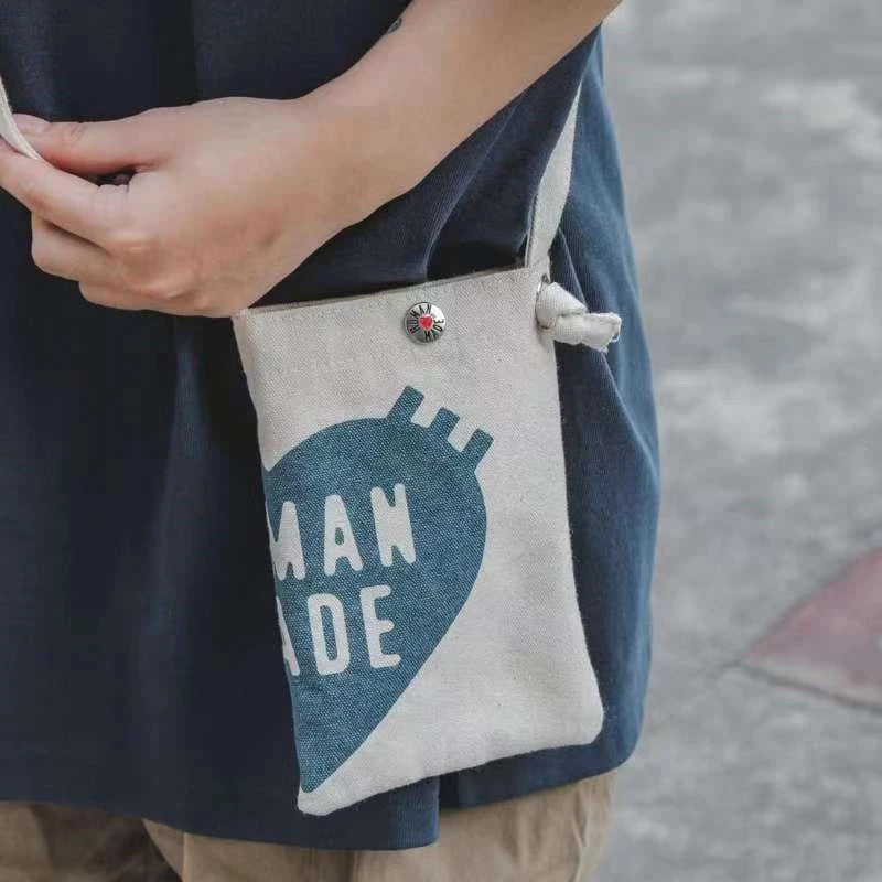 1:1 Human Couple Canvas Shoulder Messenger Bag Men Women