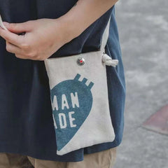 1:1 Human Couple Canvas Shoulder Messenger Bag Men Women