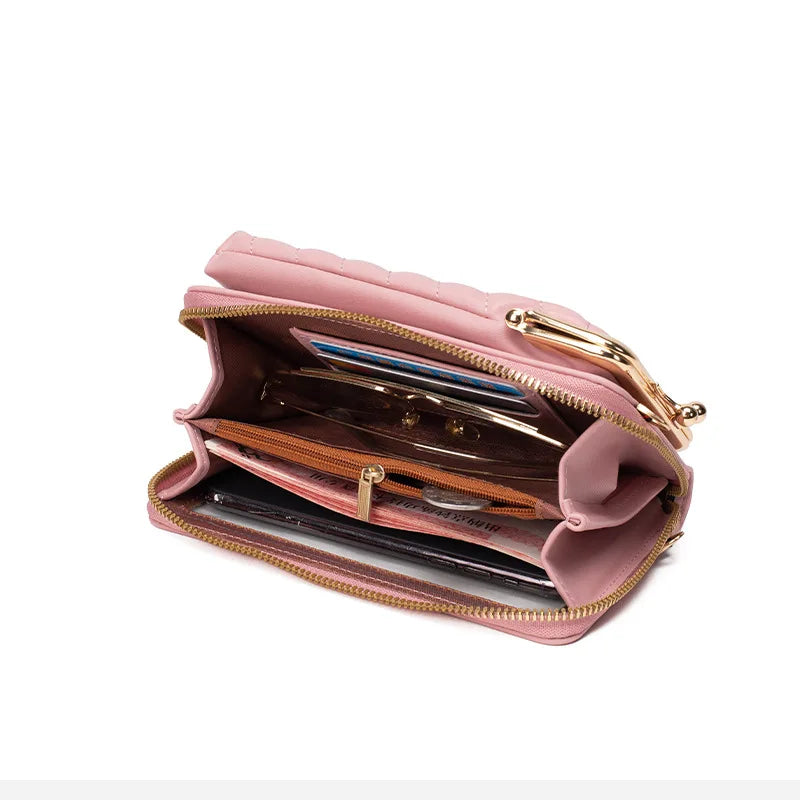 Soft Leather PU Mini Shoulder Bags Mobile Phone Bags Versatile Women Purse