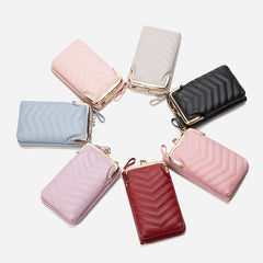 Soft Leather PU Mini Shoulder Bags Mobile Phone Bags Versatile Women Purse