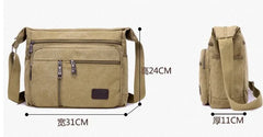 Canvas Casual Shoulder Crossbody Outdoor Bag Mens Travel School