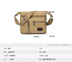 Canvas Casual Shoulder Crossbody Outdoor Bag Mens Travel School