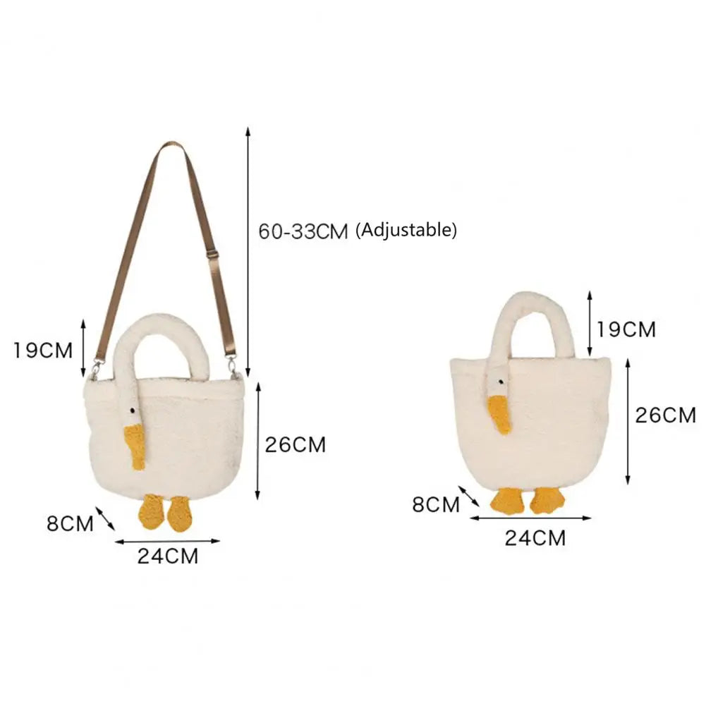 Women Tote Bag Faux Lambswool Fur Shoulder Bag Crossbody