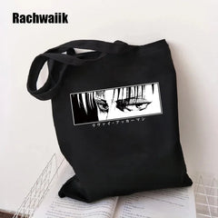 Goth Shopping Bag Graphic Tote Harajuku Shopper Bag Women Canvas Shoulder Bag