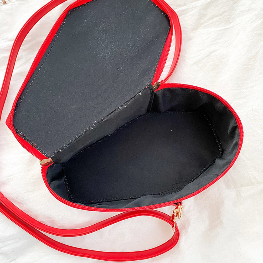 Gothic Crossbody Coffin Shape Shoulder Handbag for Halloween Party