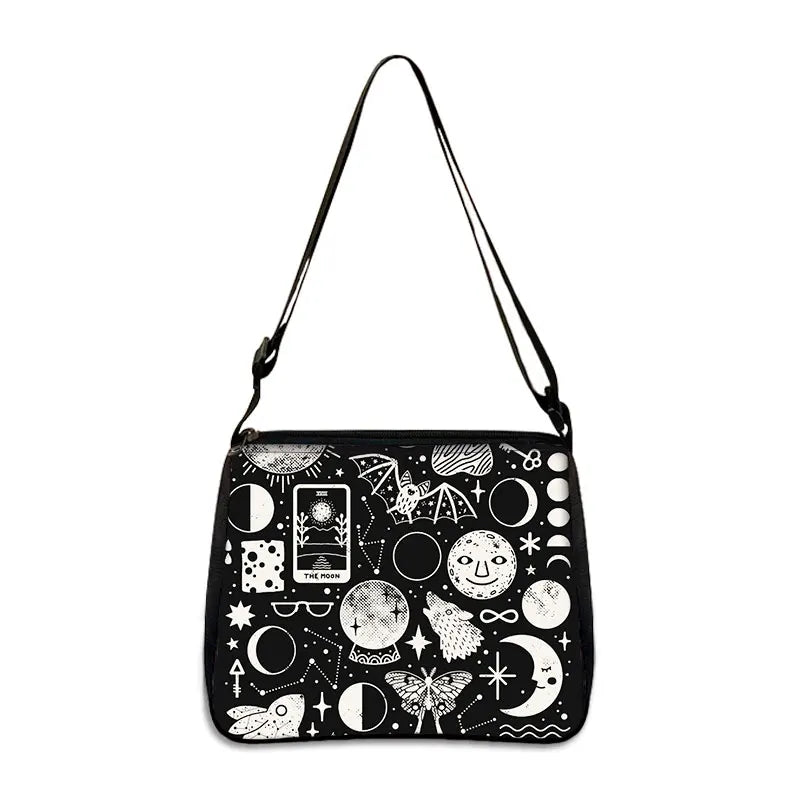 Gothic Witch Handbags Retro Crossbody Shoulder Bag Clutch Tote