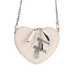 Gothic Heart Shape Blade Zipper Chain Crossbody Bags Women Girl