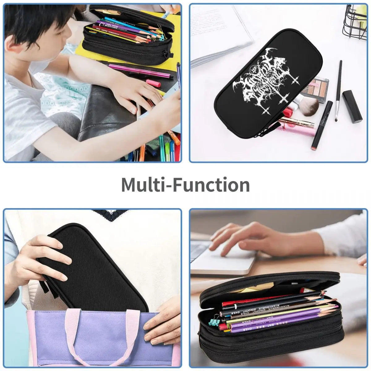 Gothic Pen Box Student School Anime Zipper Pen Bag Gift