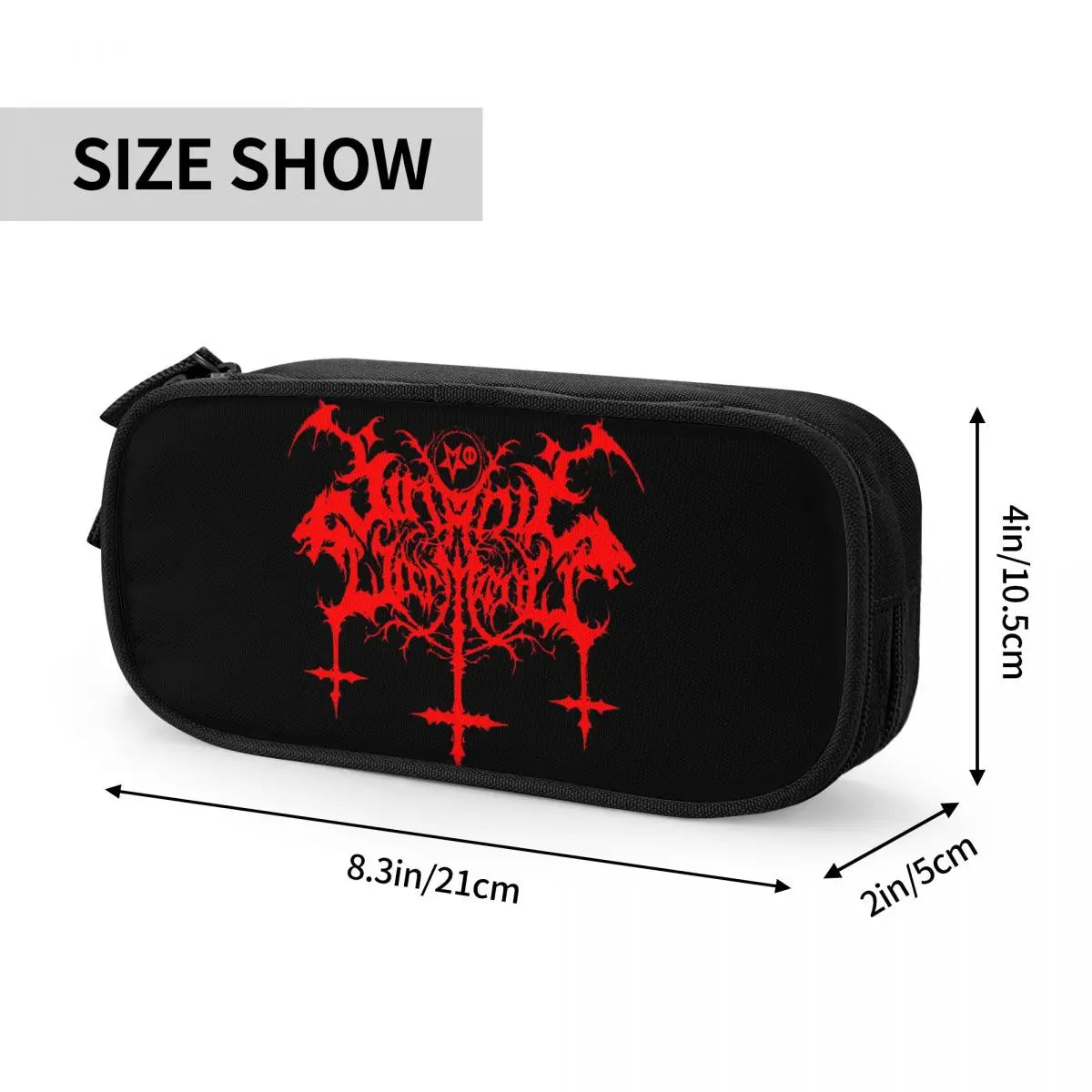 Gothic Pen Box Student School Anime Zipper Pen Bag Stationery Gift