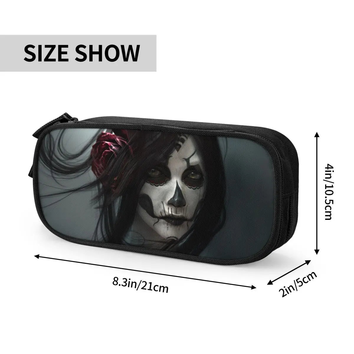 Gothic Pen Box Anime Zipper Pencil Bag Student School Stationery Gift