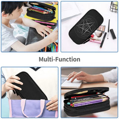 Gothic Pentagram Pen Box Student School Anime Zipper Pen Bag