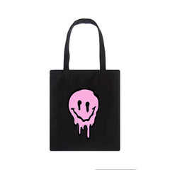 Gothic Smile Women Bags Large Capacity Harajuku Hip Hop Canvas Bag