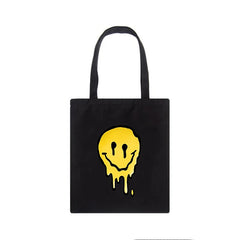 Gothic Smile Women Bag Large Canvas Harajuku Vintage Shoulder Bag