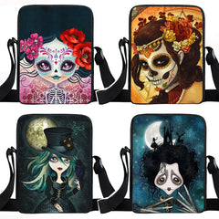 Gothic Steampunk Girl Messenger Bag Canvas Shoulder Bag for Travel