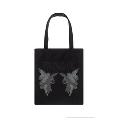 Gothic angel print canvas bag Large-capacity casual fun Harajuku shopper ba