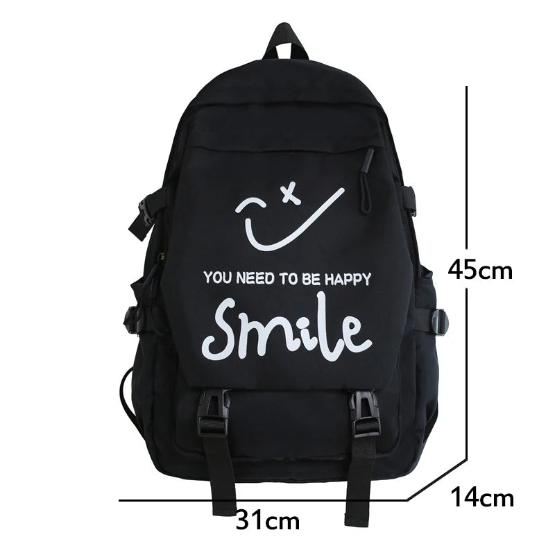 Graffiti Backpack Men's School Bag Large Capacity Travel Backpack
