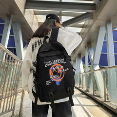 Graffiti Backpack Men's School Bag Large Capacity Travel Backpack