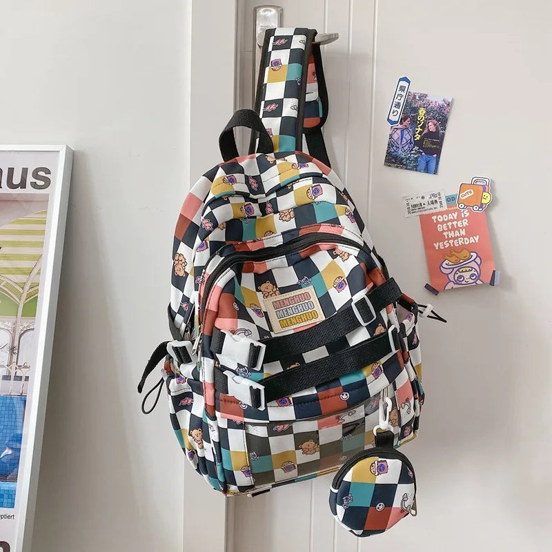 Graffiti Print School Backpack Waterproof Nylon Bag