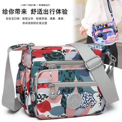 Graffiti Style Crossbody Shoulder Bag - Nylon Waterproof Handbag