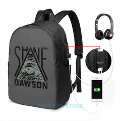 Shane Dawson All-Seeing Eye USB Charge Backpack Men Women Travel Laptop Bag