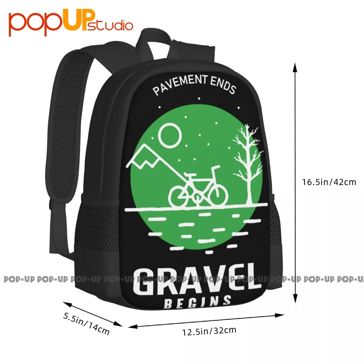 Vintage Moto Backpack Large Capacity 3D Printing Schoolbag
