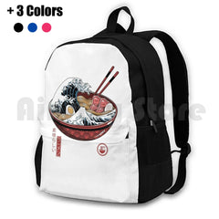 Ramen Wave Hiking Backpack Waterproof Camping Travel