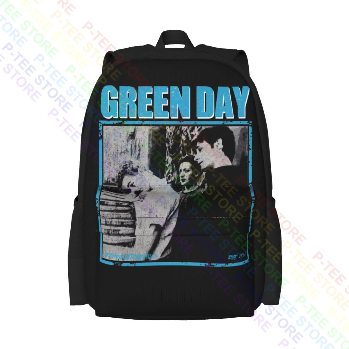 Green Band Large Capacity Backpack Schoolbag 3d Printing
