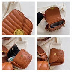 Green Shoulder Bag For Women Chain Handbags Small PU Leather Crossbody Bag