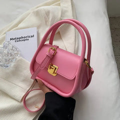 Green Female Shoulder Bags Women PU Leather Crossbody Small Flap Messenger